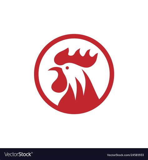 circle roosters logo concept chicken heads  circle logo vector