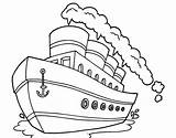Paquebot Ship Cruise Coloring Liner Ocean Transportation Pages Printable Coloriage Colorier Colorear Kb Coloringcrew sketch template