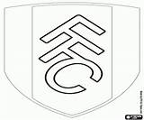 Fulham Futebol Coloring Emblema Escudos Escudo Logotipo Clubs Clube Clubes Inglês sketch template