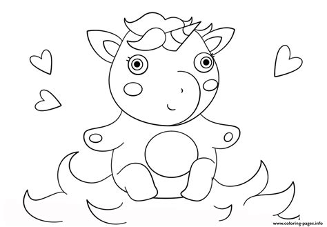 unicorn coloring pages  baby beautiful mom  baby unicorn