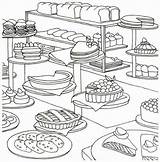 Colorir Baker Merendeira Alimentação Folhas Páginas Coloração Livre Lim Imprimir sketch template