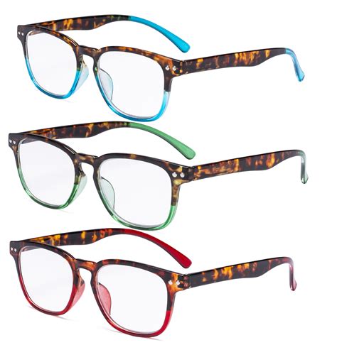 eyekepper 3 pack vintage design reading glasses stylish reader