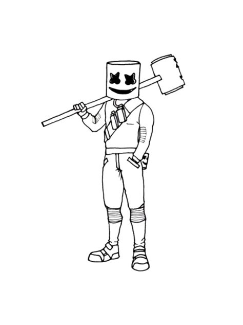 marshmello fortnite coloring pages printable   draw fortnite