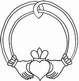 Claddagh Irish Drawing Coloring Clipartmag Celtic Pages Stencil Quiltingstencils Sold Simple sketch template