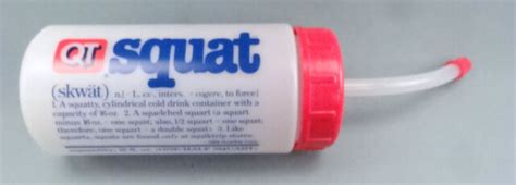 Vintage 1988 Quick Trip Squat Drink Bottle Complete Rare Qt Squirt Mini