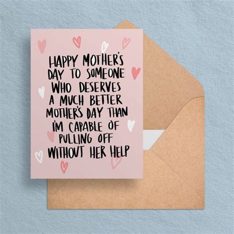 printable mothers day card  wife