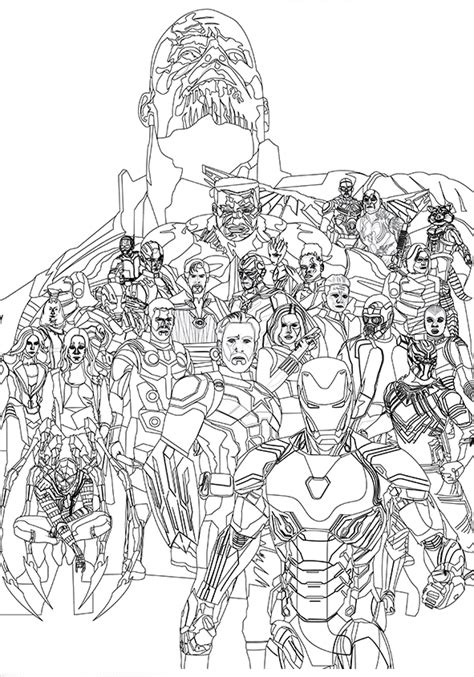 avengers infinity war coloring pages coloring pages