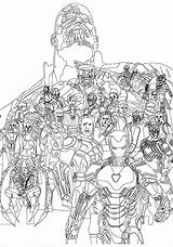 Avengers Infinity Coloring sketch template