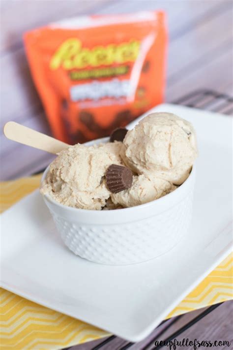 easy peanut butter cup ice cream  cup full  sass