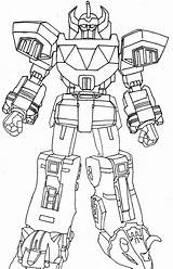 Megazord Morphin Charge Mewarnai Zord Getdrawings Megaforce sketch template