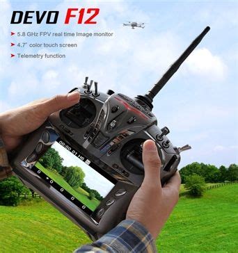 walkera devo  radio transmitter ghz fpv rx real time image monitor  touch screen lcd