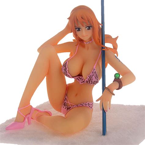 japanese anime one piece sexy nami resin figure floral
