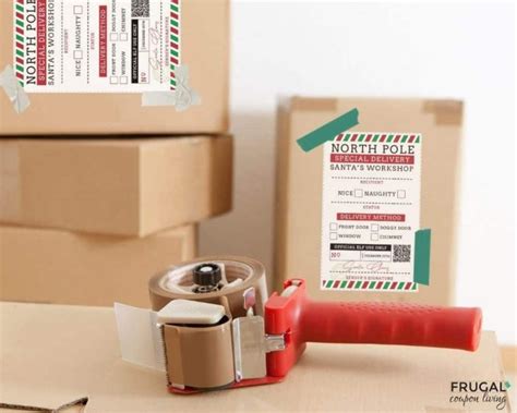 north pole shipping label printable special delivery