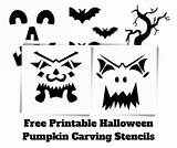 Stencils Pumpkin Halloween Printable Carving Party sketch template