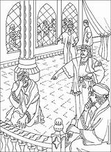 Pharisee Tax Collector Coloring Esp Del Fariseo Parábola Impuestos sketch template