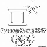 Pyeongchang Logo Coloring Color Olympic Games Pages Printable Clipground sketch template