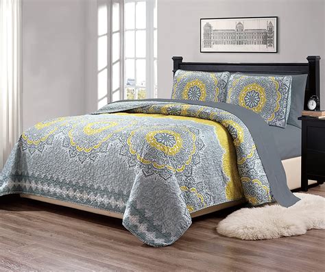 mk collection pc kingcalifornia king size bedspread quilt  size    ebay