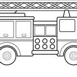 simple model  fire truck coloring page coloring sky