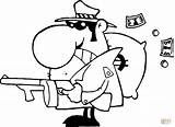 Mafia Pistole Ausmalbild Gangster Mobster Nerf Verbrecher sketch template