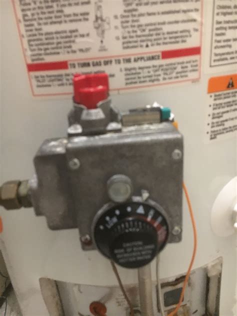 year  richmond  pf lp gas water heater pilot light wont stay lit