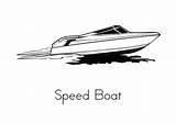 Boat Speed Clipart Coloring Pages Kids Motor Boats Adults Clipground Library Launch sketch template
