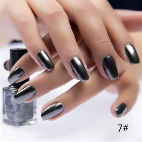 colors metalic nail polish stainless steel mirror silver nail polish nails art tips