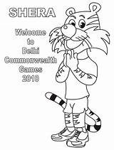 Coloring Commonwealth Games Delhi Welcome 2010 Pages sketch template