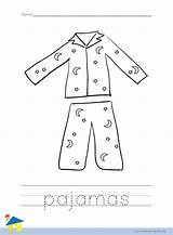 Pajama Pajamas Kids Printable Thelearningsite Pijama Outline Colouring Pyjamas Pyjama Pj Colorare Vestiti Rhyming Educative sketch template