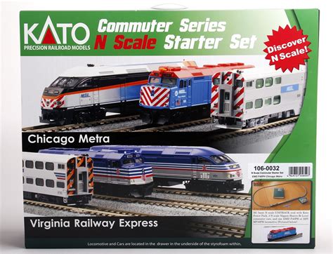 Kato 106 0032 N Scale Chicago F40ph Metra Train Set 4949727058597 Ebay