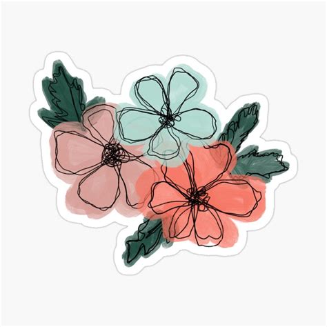 flowers sticker  maddierenee aesthetic stickers scrapbook stickers