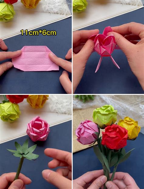 easy paper flower craft tutorial paper craft tutorial easy