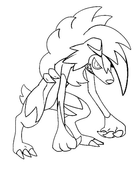 lycanroc coloring pages coloring home