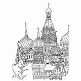Moskou Kathedraal Rode Gebouwen Steden sketch template