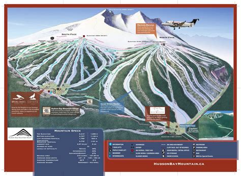 hudson bay mountain trail map onthesnow
