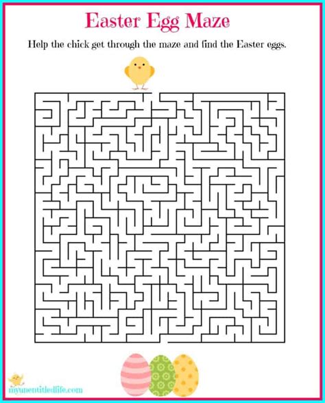 easter egg maze  printable