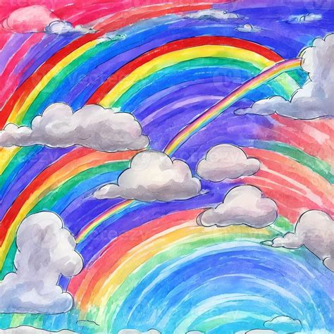 top  rainbow images drawing amazing collection rainbow images drawing full