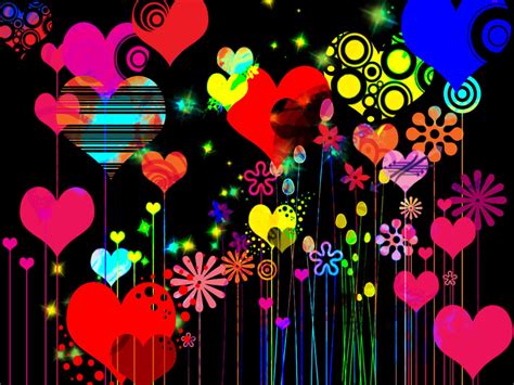 funky funky hearts wallpaper  fanpop