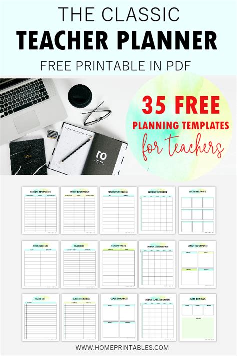 teacher planner printables  organizing sheets home printables