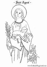 Saints Agnes Catholic Aku2 sketch template