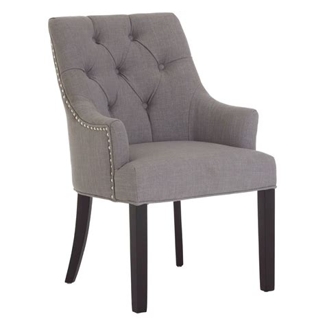 grey  arm dining chair