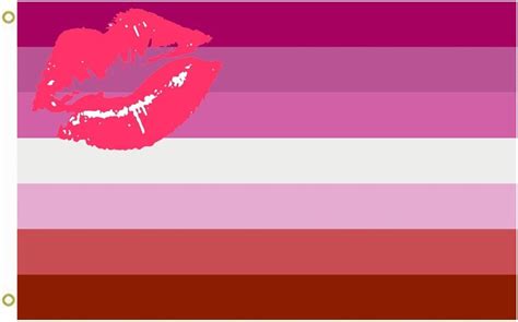 large flag lipstick lesbian flag version of the lipstick lesbian pride