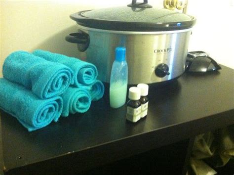 crockpot used for hot towels home remedies pinterest essential oils crockpot and towels