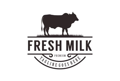 fresh milk logo  healthy  illustration vector design