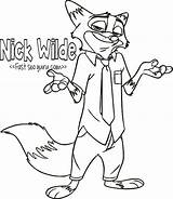Zootopia Coloring Nick Wilde Pages Printable Disney Print Cartoon Clipart Getcolorings Desktop Right Background Set Click Save Color Kids sketch template
