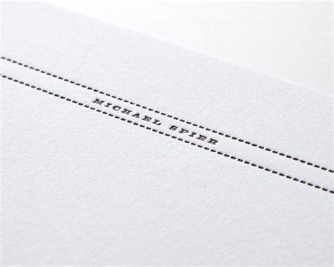 dotted lines personalized letterpress stationery dotted