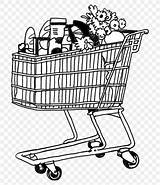 Shopping Cart Drawing Coloring Toddler Save Favpng sketch template