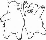 Bare Bears Pardo Bear Escandalosos Dibujos Grizz Ours Polaire Oso Coloriages sketch template