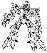 Megatron Coloring Pages Transformers Getdrawings sketch template