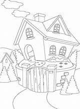 Coloring Cottage Pages Print Kids Color Printable Houses Sheet Getcolorings Dots Join sketch template