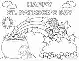 Coloring St Patricks Leprechaun Rainbow Kids Pages Patrick Printable Pot Gold Crafts Birthday Party Shamrocks Sheets Activities Colouring Color Word sketch template